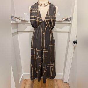 Elegant Black and Gold Women's Dress By Banana Republic Size 10